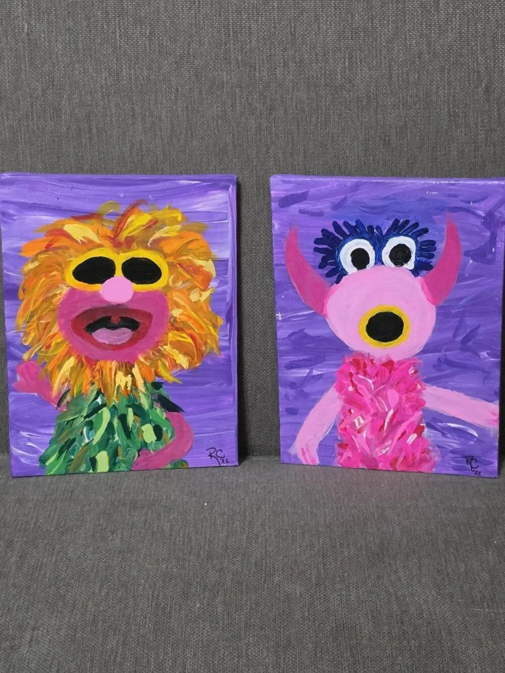 Muppets Manah-Manah paintings (Set of 2)